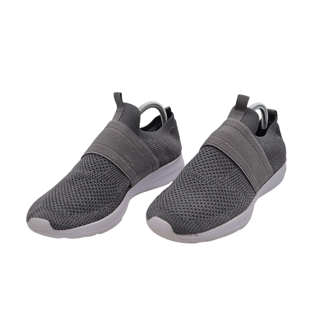 Athletic Works Shoes Womens Size 9.5 W Gray Mesh Slip On Walking Sneakers